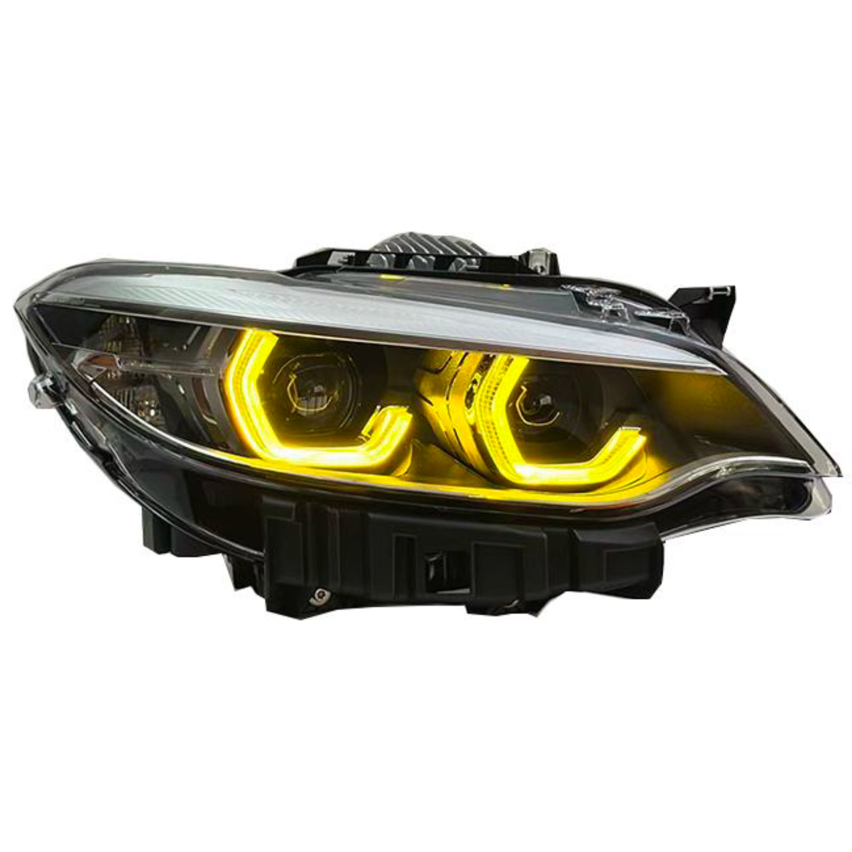 BMW F22 Switchable Tri Colour Headlights Amber, Yellow and White